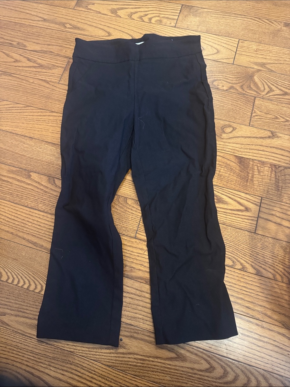 Women’s Black Stretch straight crop dress Pant leggings